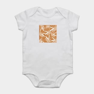 Leaves pattern, leaves, leaf, nature, pattern, digital, illustration, botanical, autumn, fall, xmas, summer, painting, tropical, plant, graphicdesign, classic, minimal, decor, orange, Baby Bodysuit